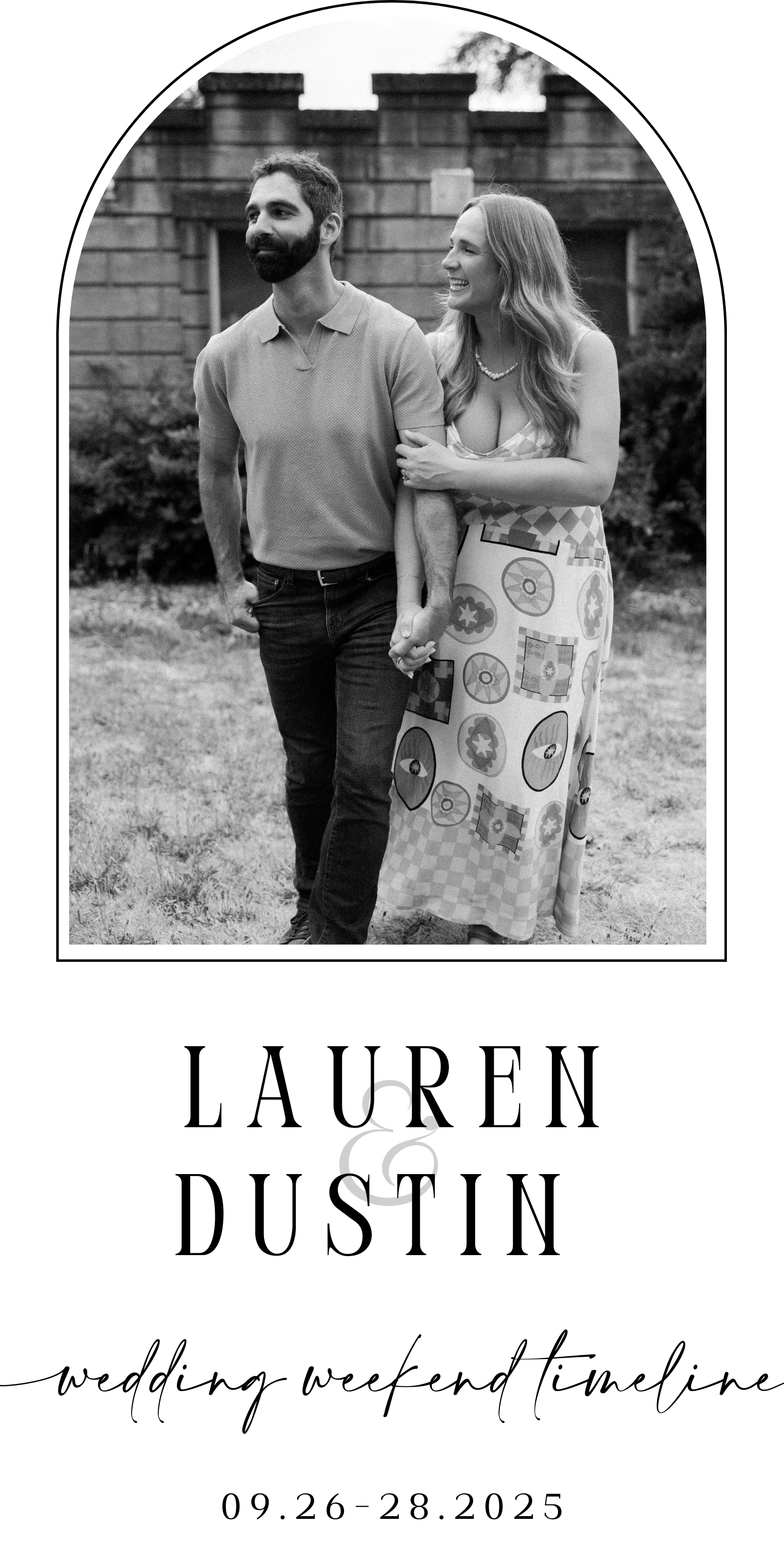 Lauren & Dustin Wedding Weekend Timeline